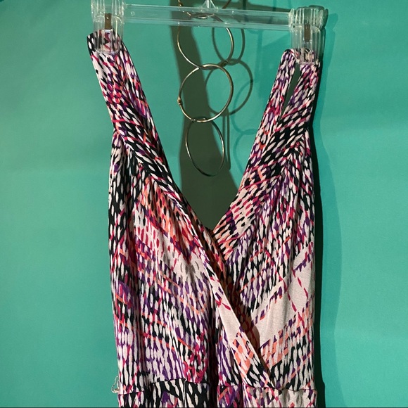 IN THE MIX Pink Geometric Print Long Dress - Picture 3 of 6